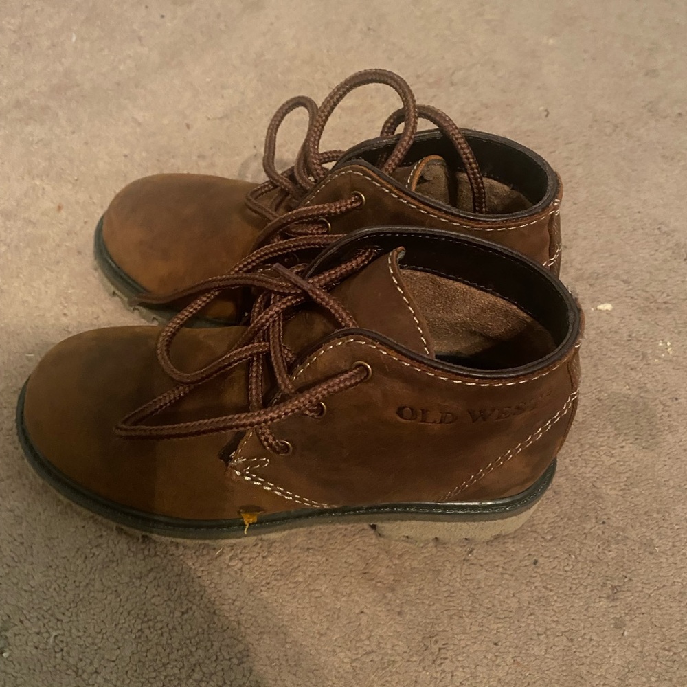 Old West  Boys' Leather Lace-Up Boots, 98506 - Picture 4 of 4